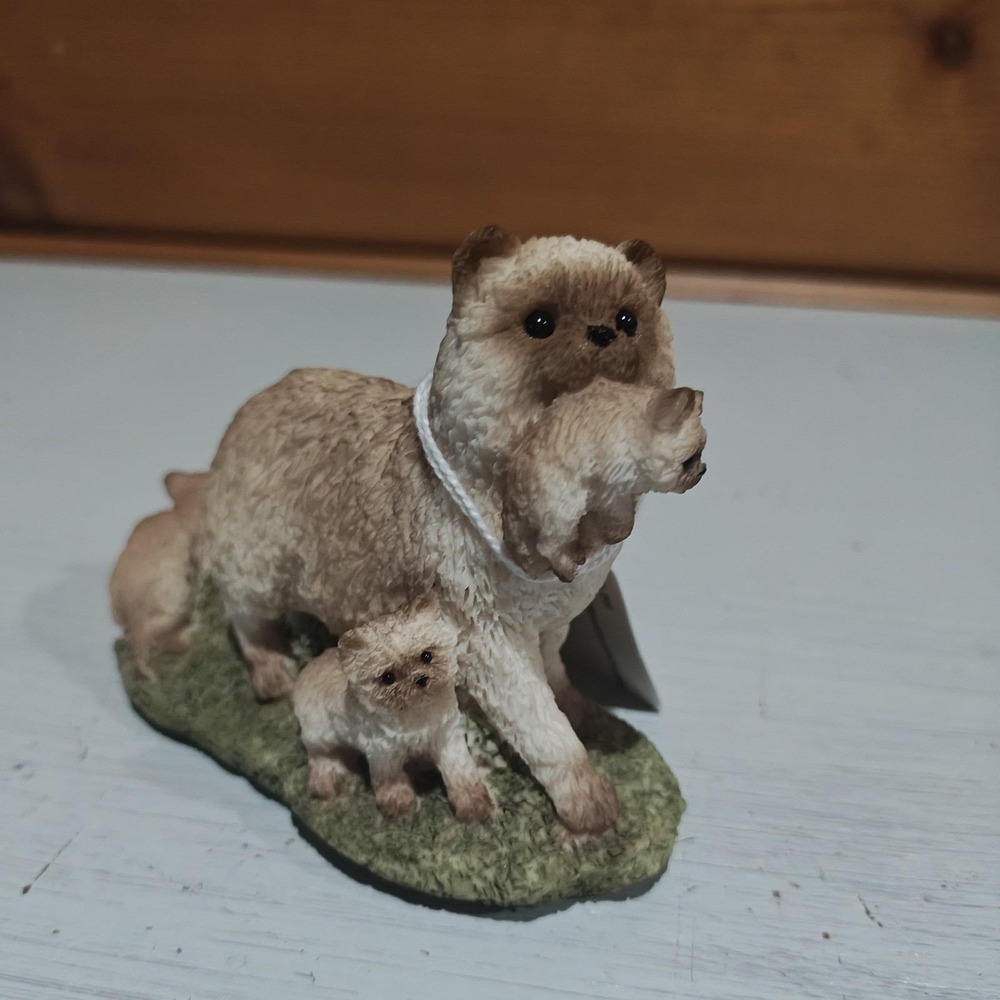 Vintage 1998 Stone Critters Himalayan Cat Moving Kittens Kitty 4" New in Box H2